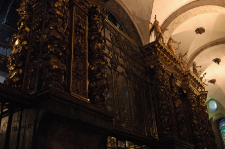 Ornate embellishments inside the Catedral